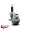Service Caster 3'' Gray Poly Swivel 1'' Expanding Stem Caster with Brake SCC-EX20S314-PPUB-TLB-1 - alternate 4